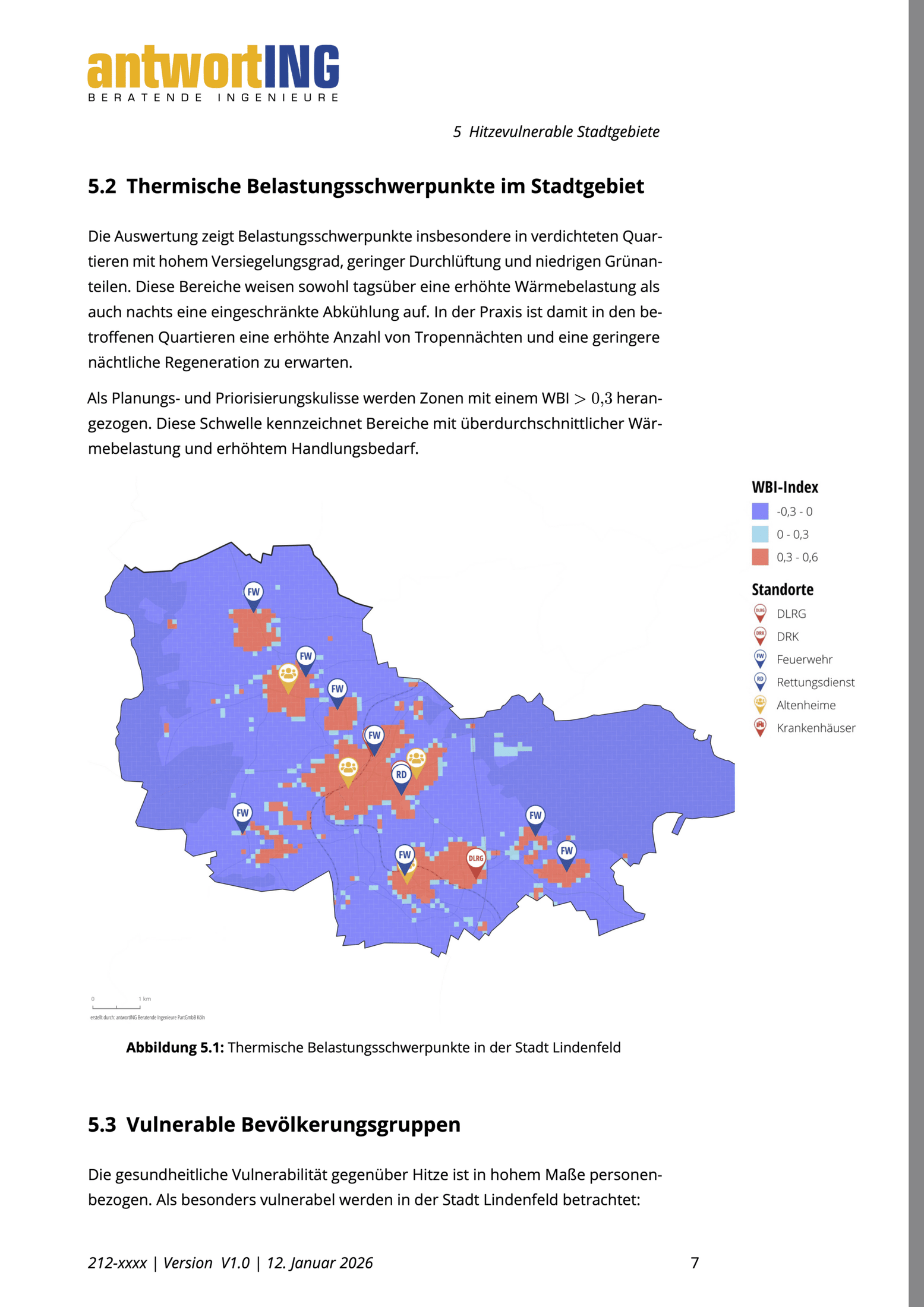 Beispiel: Risikosteckbrief – Beispielseite aus einem antwortING-Gutachten