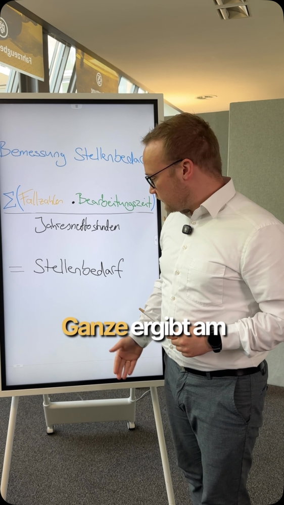 Drei Zahlen entscheiden über euren Stellenbedarf. Fallzahlen. Bearbeitungszeit. Jahresnettostunden.